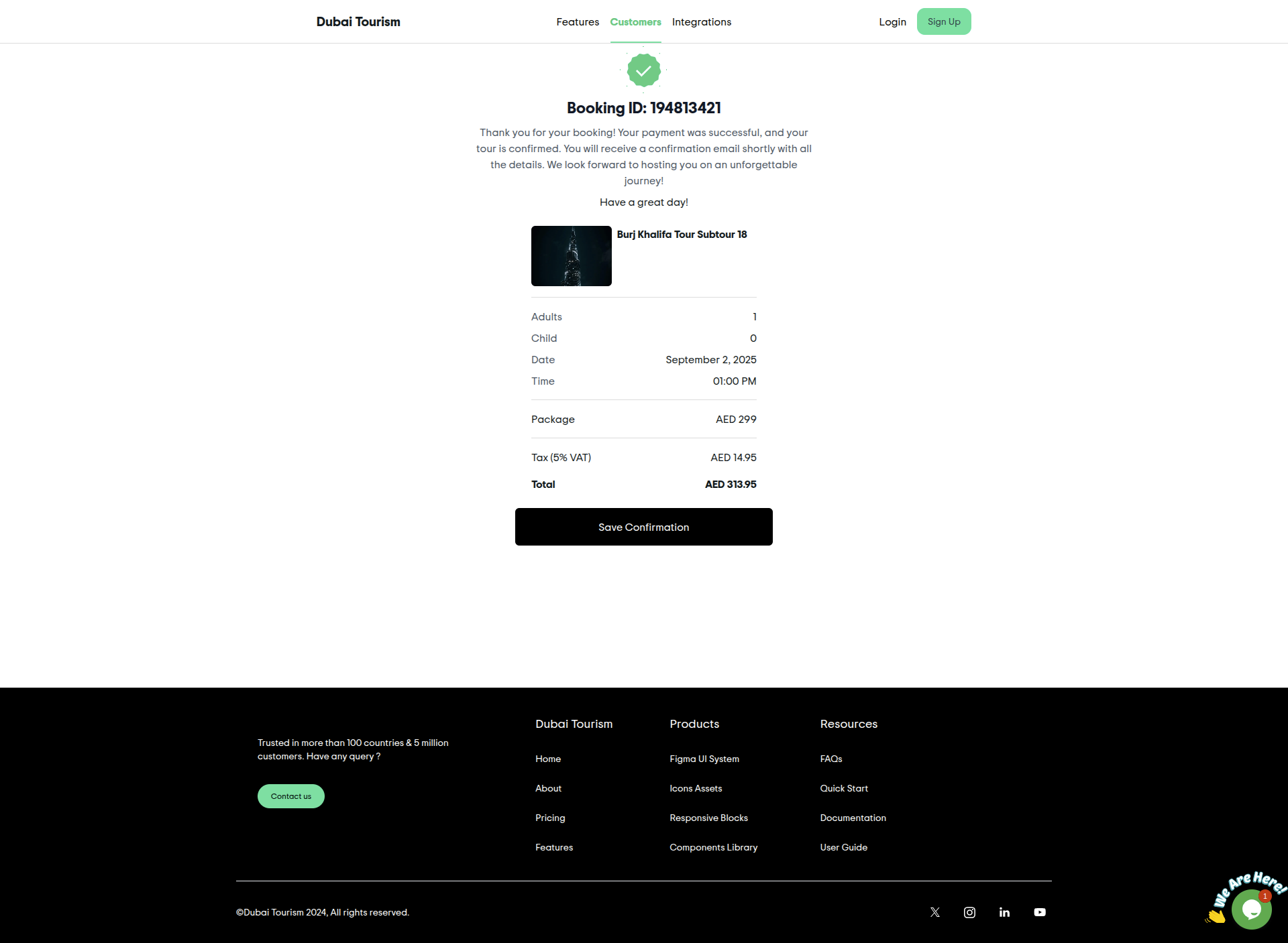 Booking Confirmation